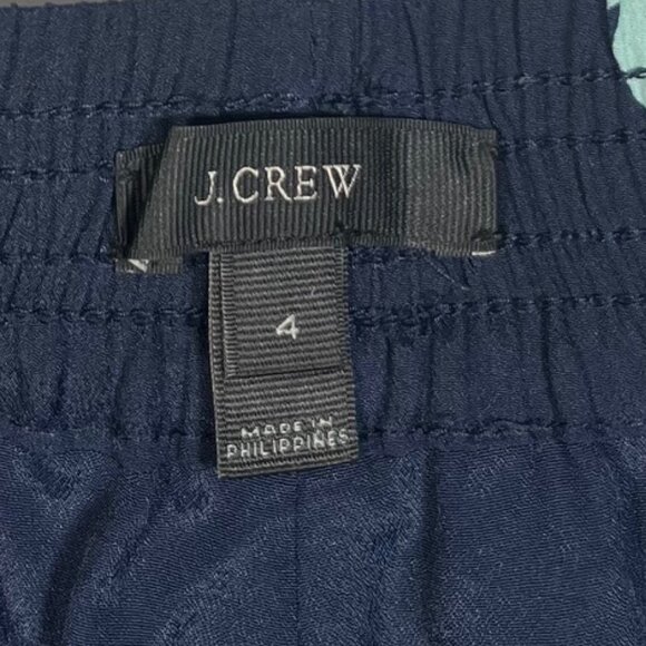 J. Crew Reese Cropped Straight Leg Pants in Graphic Peonies Size 4 - Picture 4 of 4